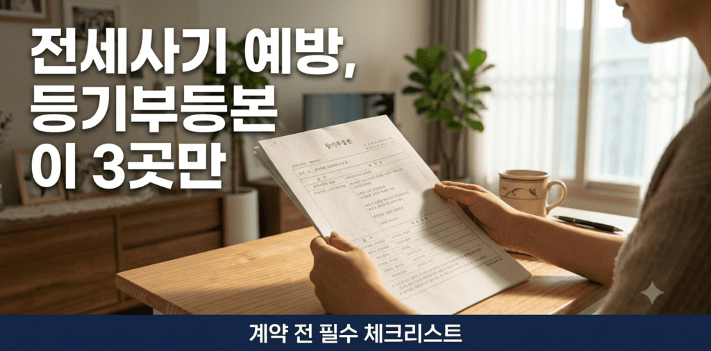 전세사기 예방 등기부등본 확인하는 모습