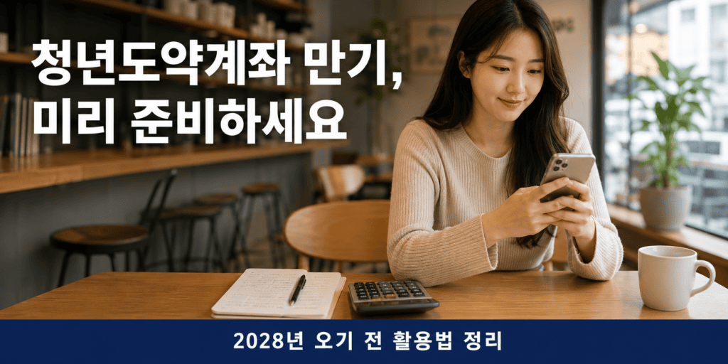 청년도약계좌 만기 목돈 활용법을 스마트폰 앱으로 확인하는 모습