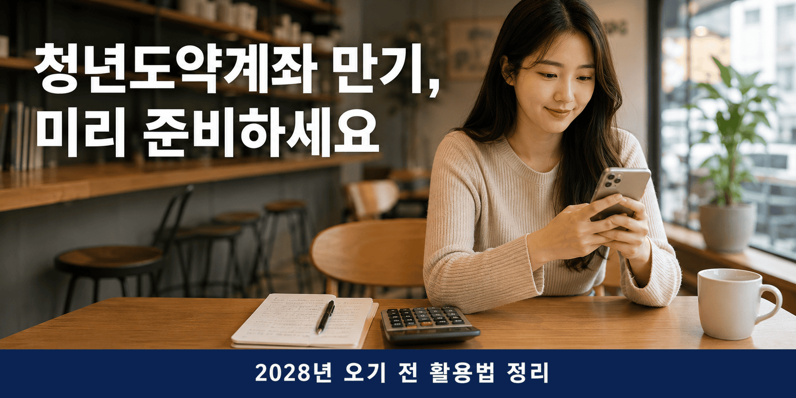 청년도약계좌 만기 목돈 활용법을 스마트폰 앱으로 확인하는 모습