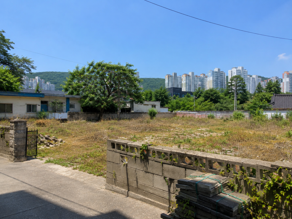강남권 그린벨트 해제 후보지로 거론되는 서울 외곽 나대지 전경