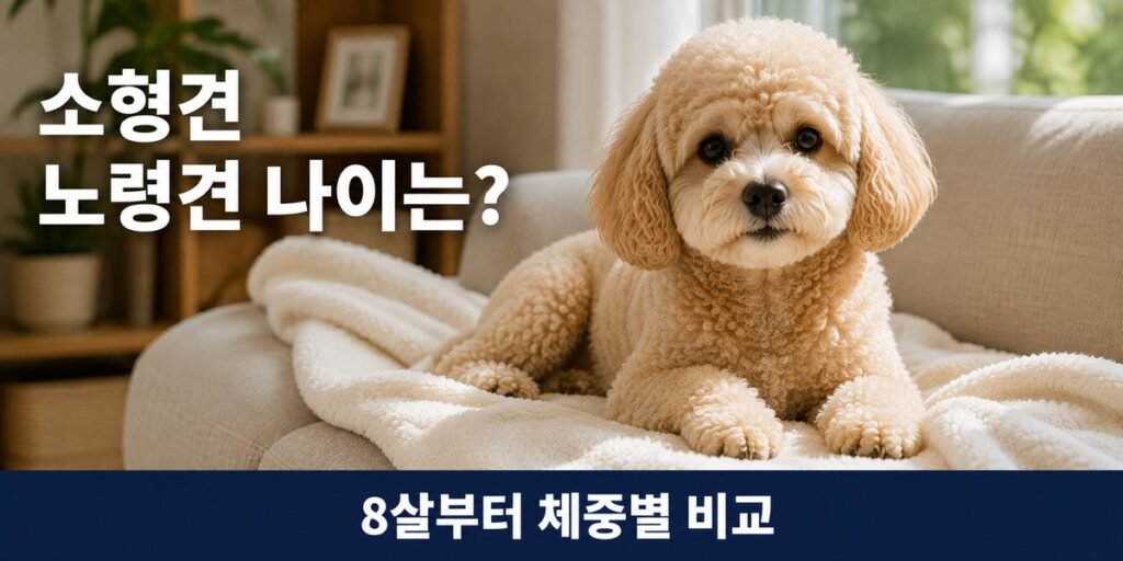 소형견 노령견 나이 기준 체중별 비교 대표 이미지