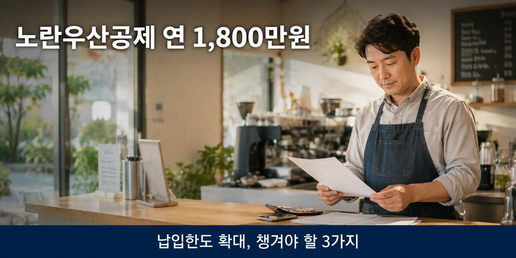 노란우산공제 납입한도 확대 내용을 확인하는 소상공인