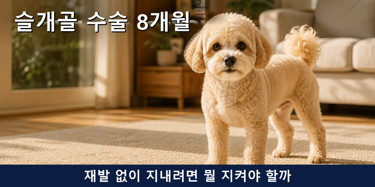 강아지 슬개골 탈구 재발 없이 8개월째 지내는 말티푸 쿠니