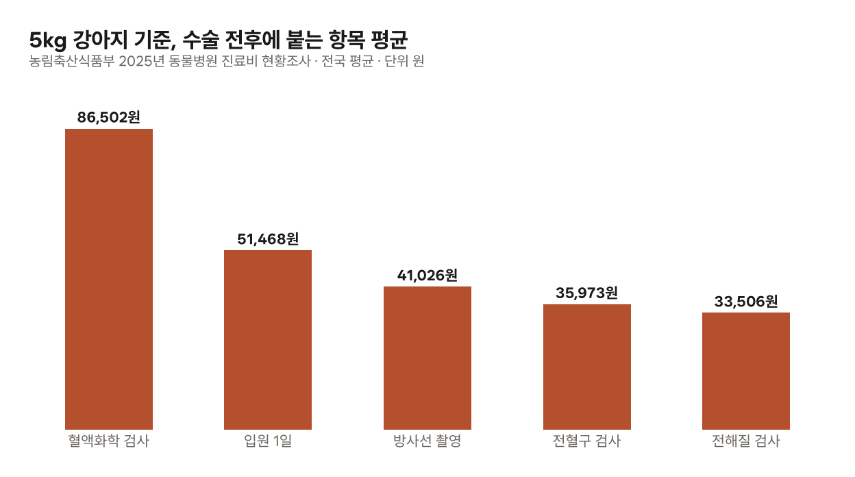 강아지 중성화 비용 그래프